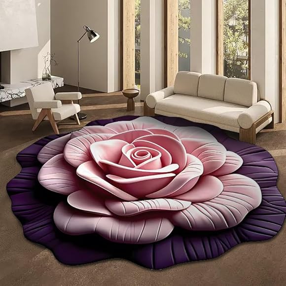 3D Floral Plush & Diatomaceous Earth Floor Mat (60*50)
