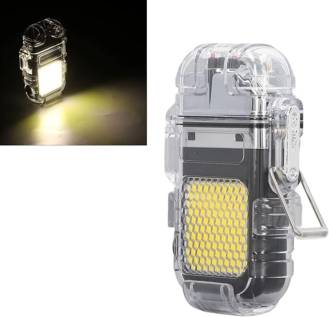 Rechargeable Waterproof Arc keychain Lighter with Led light