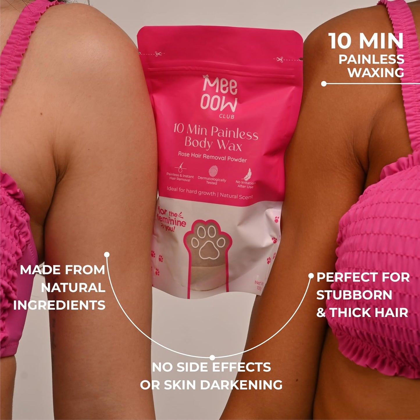 Rose Meow Body Hair Removal Wax Powder,,