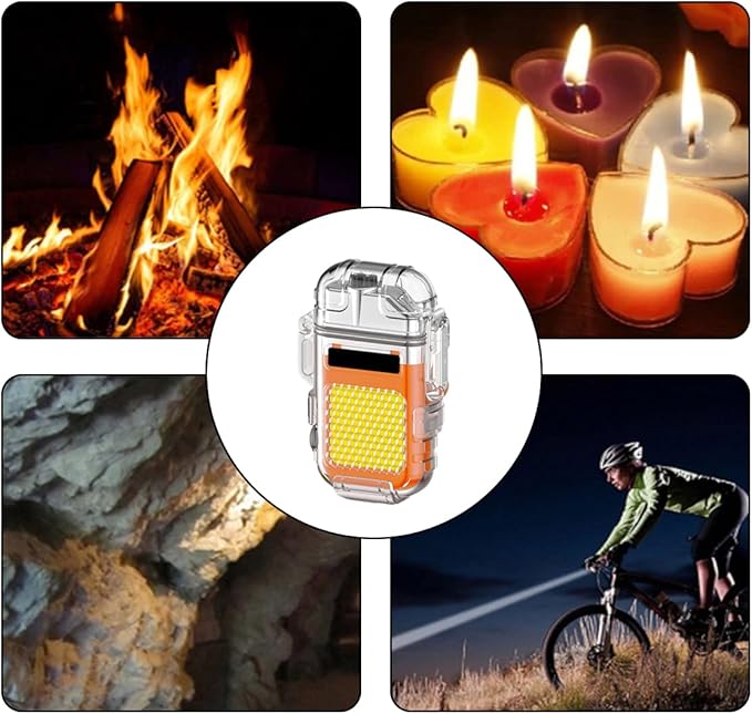 Rechargeable Waterproof Arc  keychain Lighter with Led light