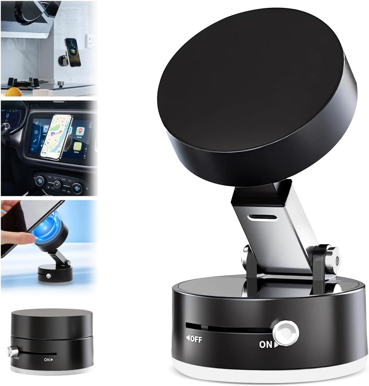 360° Rotating Magnetic Multipurpose Mobile Holder for Car & Laptop