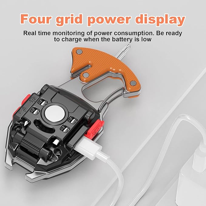8 In 1 Rechargeable Multifunction Keychain Flashlight
