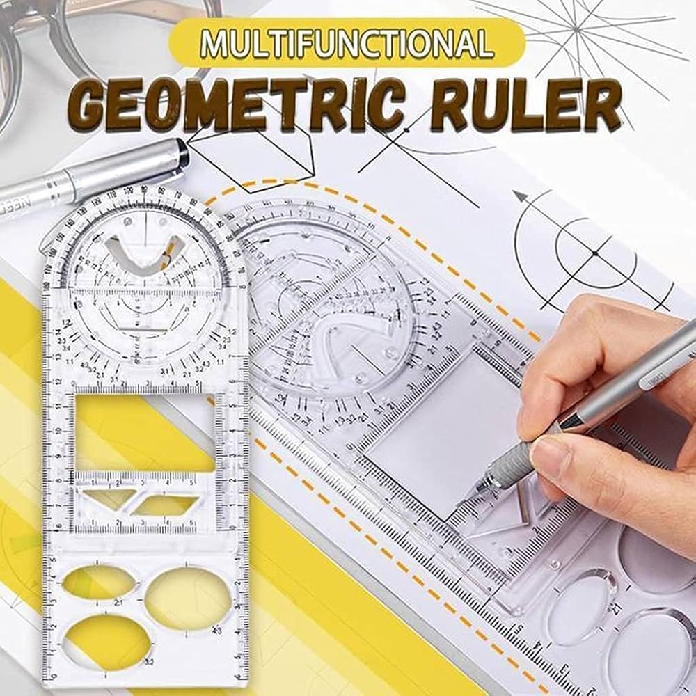 Multifunctional Geometry Ruler | PACK OF TWO