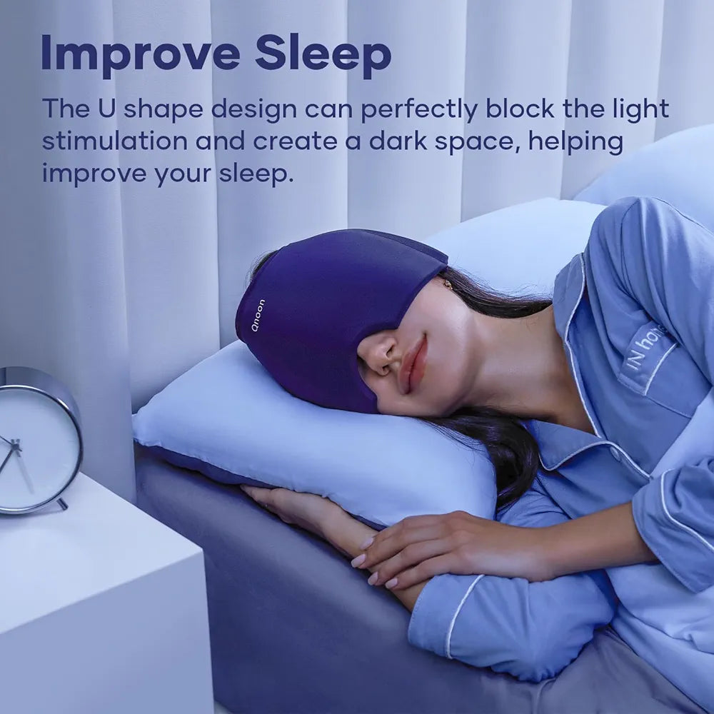 Hot and Cool Migraine Relief Reusable Ice Gel Cap for Sinus Pressure, Tension, Headache & Stress, Swollen Eyes
