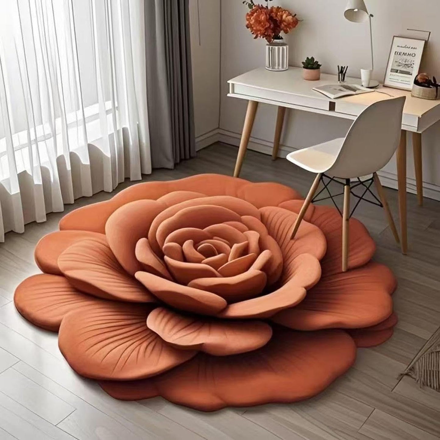 3D Floral Plush & Diatomaceous Earth Floor Mat (60*50)