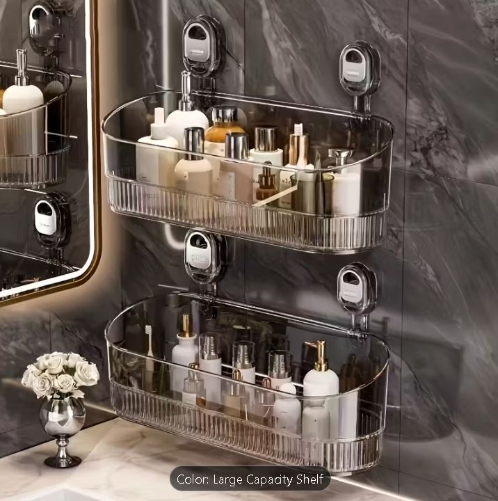 Premium Wall-Mounted Suction Cup Organizer - No Drilling Required