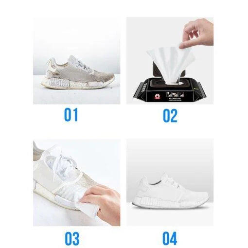 Instant Shoe Cleaning Wipes - 80 Wipes in a Pack